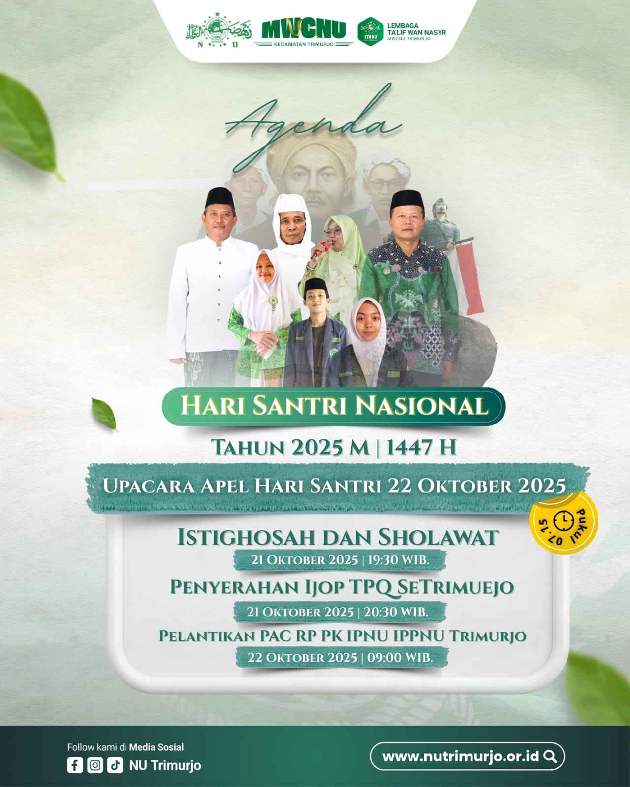 Agenda Hari Santri Nasional 2025: Mengawal Indonesia Merdeka, Menuju Peradaban Dunia