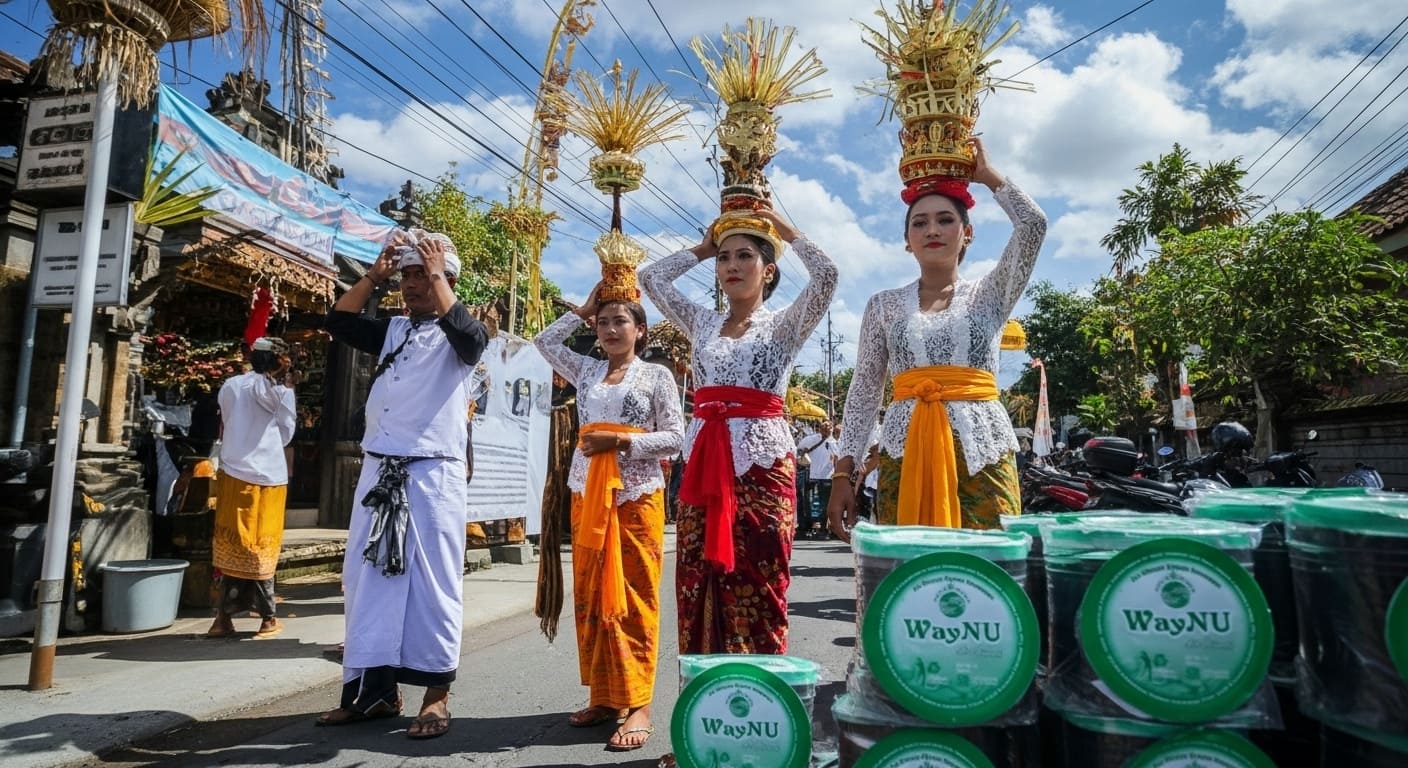 WayNU Kelurahan Trimurjo Promo Solidaritas untuk Warga Hindu Hari Raya Galungan